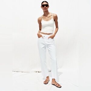 Women's Zara white crossover jeans size 4
